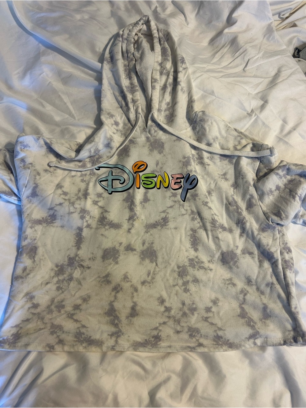 Disney White Hoodie with Colorful Character Print